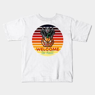 Welcome to hell pumpkin Kids T-Shirt